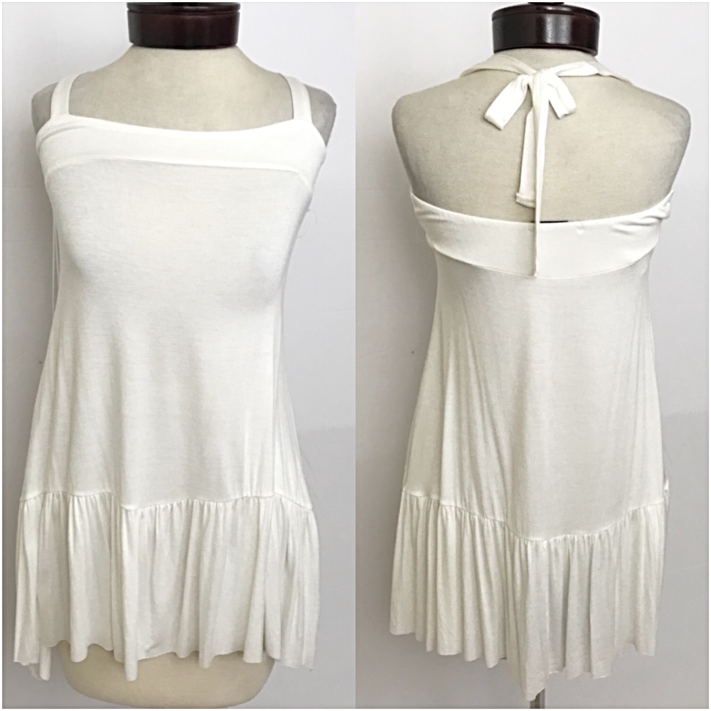 📍SALE Boho Lightweight Ruffle Halter Tunic SML - Picture 3 of 3